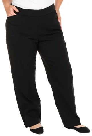 Thumbnail 2: Coral Bay Coral Bay Plus Favorite Fit Slimming Solid Pocket Pants 