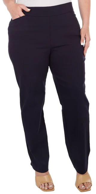 Thumbnail 1: Coral Bay Coral Bay Plus 28'' Short Millenium Solid Slimming Pants 