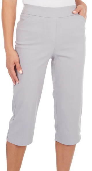 Thumbnail 1: Coral Bay Coral Bay Petite Solid Pull On Capris 