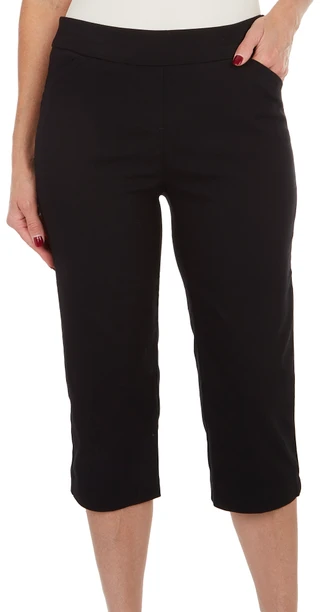 Thumbnail 1: Coral Bay Coral Bay Petite Solid Pull On Capris 