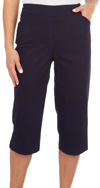 Thumbnail 2: Coral Bay Coral Bay Petite Solid Pull On Capris 