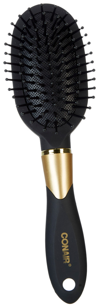 Thumbnail 2: Conair Conair Velvet Touch Paddle Ball-Tipped Compact Hair Brush 