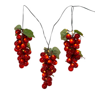 Thumbnail 4: Kurt Adler 75-Light LED Large Purple Grape Light Set 