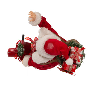 Thumbnail 10: Kurt Adler Kurt Adler 10-Inch Fabriche Santa on Scooter. 