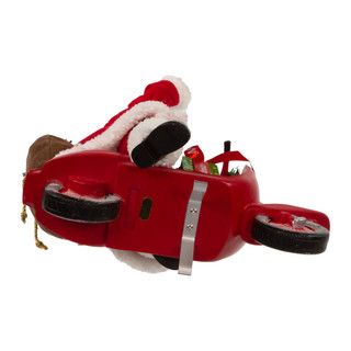 Thumbnail 12: Kurt Adler Kurt Adler 10-Inch Fabriche Santa on Scooter. 