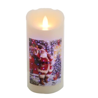 Thumbnail 2: Kurt Adler Kurt Adler 7-Inch Battery-Operated Fiberoptic LED Santa Wax. 