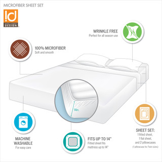 Thumbnail 54: Intelligent Design Microfiber All Season Soft Touch Sheet Set 
