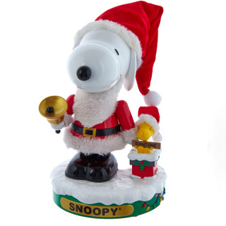 Thumbnail 2: Peanuts Kurt Adler 10-Inch Battery-Operated Musical Santa Snoopy. 