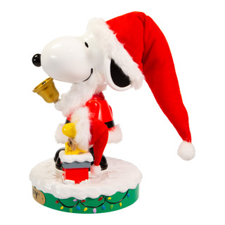Thumbnail 6: Peanuts Kurt Adler 10-Inch Battery-Operated Musical Santa Snoopy. 