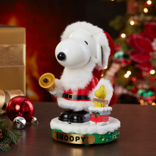 Thumbnail 16: Peanuts Kurt Adler 10-Inch Battery-Operated Musical Santa Snoopy. 