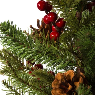 Thumbnail 4: Kurt Adler Kurt Adler 24-inch Red Berries and Pinecones Tree. 