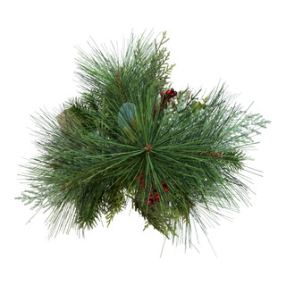 Thumbnail 10: Kurt Adler Kurt Adler 24-Inch Berries and Plaid Ribbon Green Tree. 