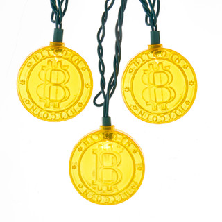 Thumbnail 2: Kurt Adler 10-Light Bitcoin Light Set 