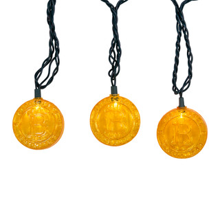 Thumbnail 4: Kurt Adler 10-Light Bitcoin Light Set 