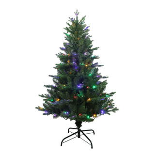 Thumbnail 2: Kurt Adler 4.5-Foot Pre-Lit Multi-Color LED Jackson Pine Christmas Tree 