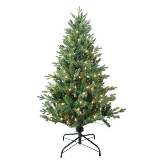 Thumbnail 2: Kurt Adler 4.5-Foot Pre-Lit Clear Incandescent Jackson Pine Tree 