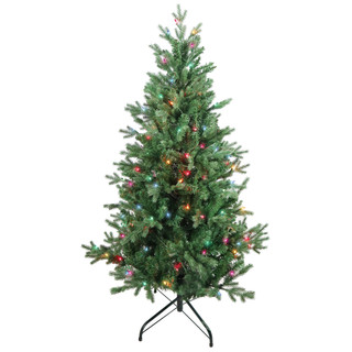 Thumbnail 8: Kurt Adler 4.5-Foot Pre-Lit Multi-Color Incandescent Jackson Pine Tree 