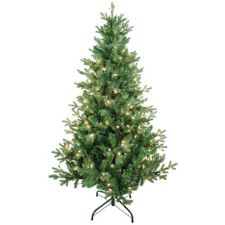 Thumbnail 2: Kurt Adler 5-Foot Pre-Lit Clear Incandescent Jackson Pine Tree 