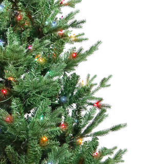 Thumbnail 4: Kurt Adler 6-Foot Pre-Lit Multi-Color Incandescent Jackson Pine Tree 