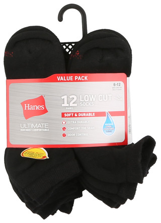 Thumbnail 1: Hanes Hanes Mens 12-Pr. Value Pack Ultimate Low Cut Socks 
