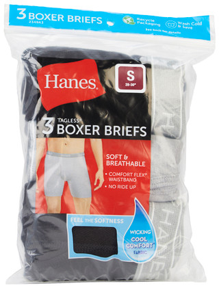 Thumbnail 1: Hanes Hanes Mens 3-Pk. Solid Comfort Flex Boxer Briefs 