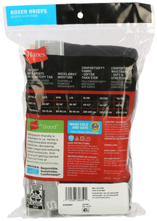 Thumbnail 4: Hanes Hanes Mens 3-Pk. Solid Comfort Flex Boxer Briefs 