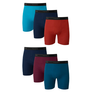 Thumbnail 1: Hanes Hanes Mens 6-Pk. Solid Comfort Flex Boxer Briefs 