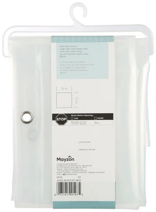 Thumbnail 4: Zenna Home Zenna Home Clear Heavyweight PEVA Shower Liner 