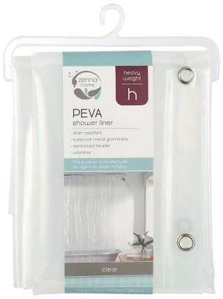 Thumbnail 2: Zenna Home Zenna Home Clear Heavyweight PEVA Shower Liner 