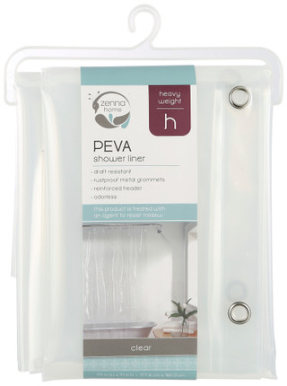 Thumbnail 1: Zenna Home Zenna Home Clear Heavyweight PEVA Shower Liner 