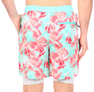 Thumbnail 4: Laguna Laguna Mens 7 in. 2-in-1 Inner Short Tie Dye Swim Shorts 
