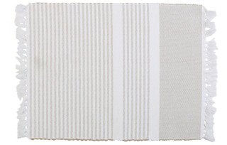 Thumbnail 2: Homewear Homewear 13x19 Natural Stripe Fringed Placemat 
