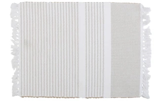 Thumbnail 1: Homewear Homewear 13x19 Natural Stripe Fringed Placemat 