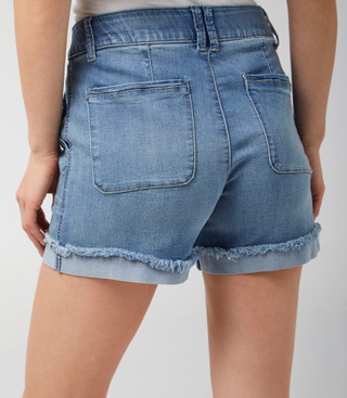 Thumbnail 3: Democracy Democracy Womens 4 in. Abtech Roll Cuff Denim Short 