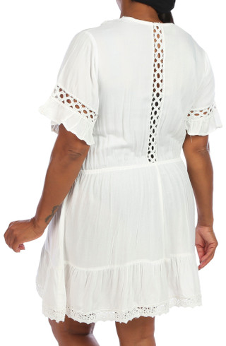 Thumbnail 4: Raviya Raviya Womens Solid Crochet Coverup 