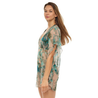 Thumbnail 5: Jordan Taylor Womens  Sage V Neck Mesh Caftan Cover Up 