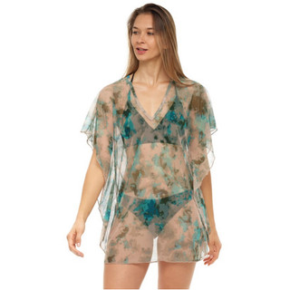 Thumbnail 2: Jordan Taylor Womens  Sage V Neck Mesh Caftan Cover Up 