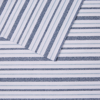 Thumbnail 16: Madison Park Madison Park Essentials Striped Cotton 4 Piece Sheet Set 