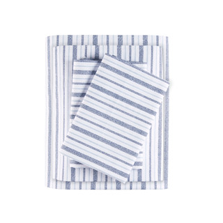 Thumbnail 32: Madison Park Madison Park Essentials Striped Cotton 4 Piece Sheet Set 