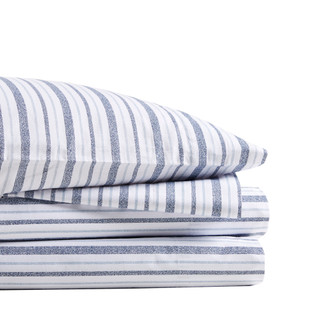 Thumbnail 28: Madison Park Madison Park Essentials Striped Cotton 4 Piece Sheet Set 