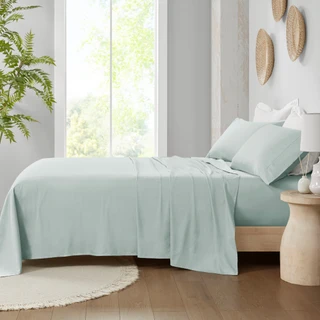 Thumbnail 9: Madison Park Madison Park Deep Pocket Organic Cotton 4 Piece Sheet Set 
