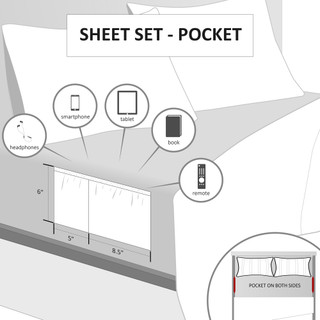 Thumbnail 30: Intelligent Design Microfiber Side Storage Pocket Sheet Set 