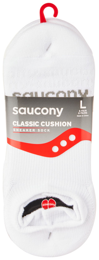 Thumbnail 2: Saucony Saucony Mens 6-Pr. Cushion No-Show Sneaker Socks 