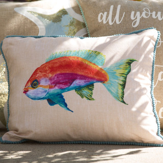 Thumbnail 6: Levtex Home Levtex Home BeachWalk Fish Decorative Pillow 