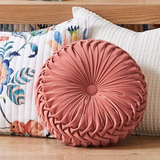 Thumbnail 2: Levtex Home Levtex Home Eleni Round Velvet Pillow 