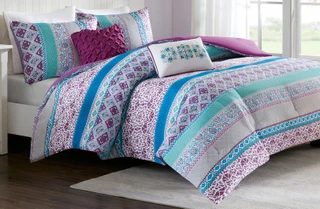Thumbnail 3: Intelligent Design Intelligent Design Joni Purple Comforter Set 