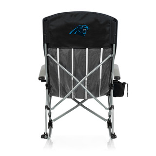 Thumbnail 2: CAROLINA PANTHERS NFL Carolina Panthers  Outdoor Rocking Camp Chair with Bag 