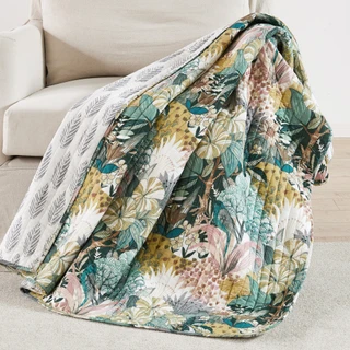 Thumbnail 2: Levtex Home Levtex Home Reversible Floral Ashika Quilted Throw 