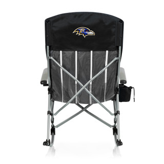 Thumbnail 4: BALTIMORE RAVENS BALTIMORE RAVENS NFL Outdoor Rocking Camp Chair with Bag 