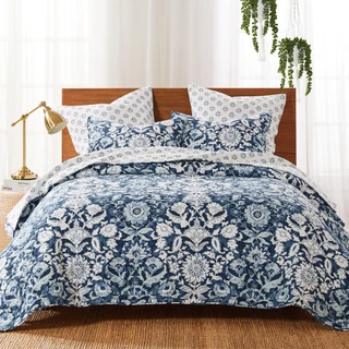 Thumbnail 1: Levtex Home Levtex Home Reversible Floral Laure Quilt & Sham Set 